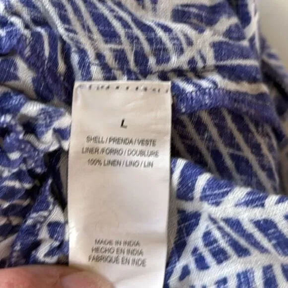 Vitamin A Linen Lagoon Palm Shorts Large - Picture 7 of 7